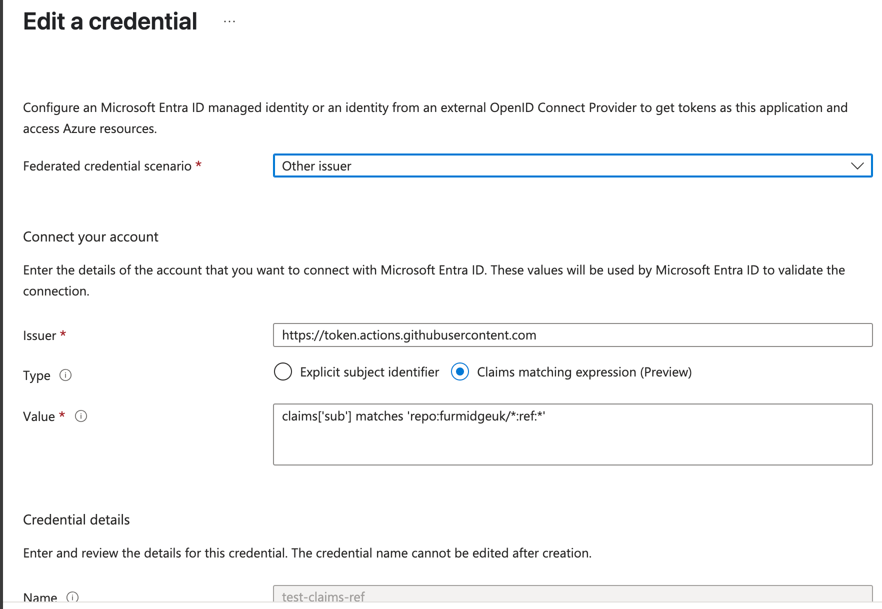 federated credentials
